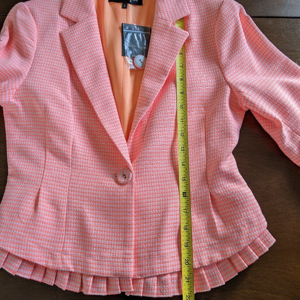 NWT Nanette Lepore Blazer Size (8) Tangerine - Picture 13 of 16